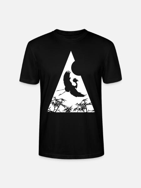 Crane Origami Geometry Creativity - Stanley/Stella CRAFTER Unisex Organic T-Shirt - black