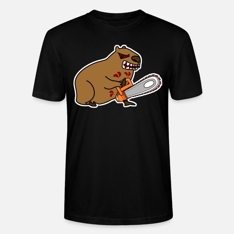 Capybaras Evil Capybara - Stanley/Stella CRAFTER Unisex Organic T-Shirt - black