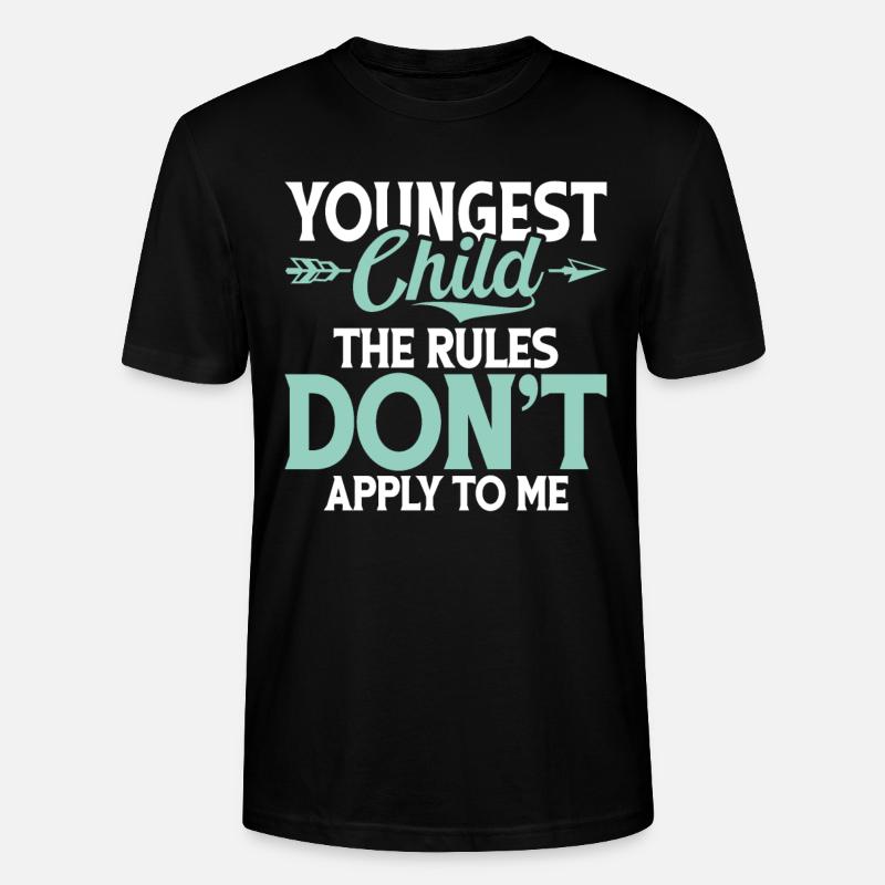 Youngest Child Gift - Stanley/Stella Unisex Bio-T-Shirt CRAFTER - Schwarz