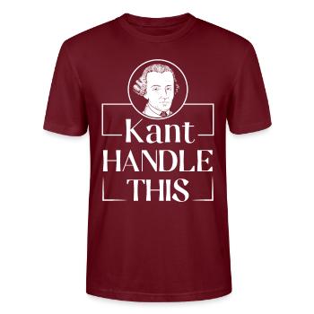 Philosophie Theorie Immanuel Kant Philosoph - Stanley/Stella Unisex Bio-T-Shirt CRAFTER - Burgunderrot - Vorne - Alina (178cm) & Michal (187cm)