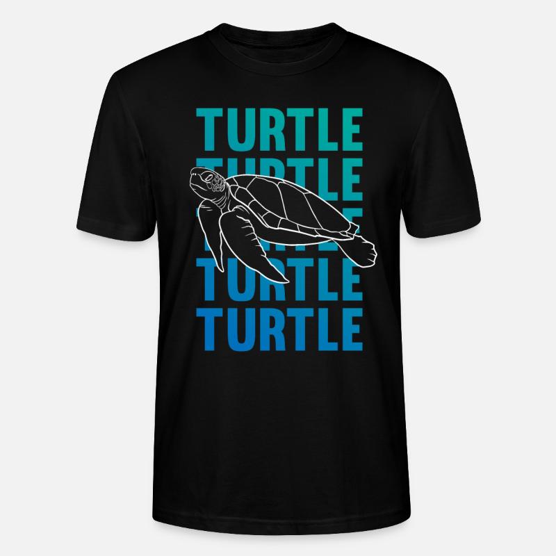 TURTLE Schattenbild Wortkunst Geschenk - Stanley/Stella Unisex Bio-T-Shirt CRAFTER - Schwarz