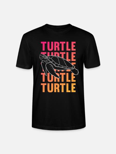 TURTLE Schattenbild Wortkunst Geschenk - Stanley/Stella Unisex Bio-T-Shirt CRAFTER - Schwarz