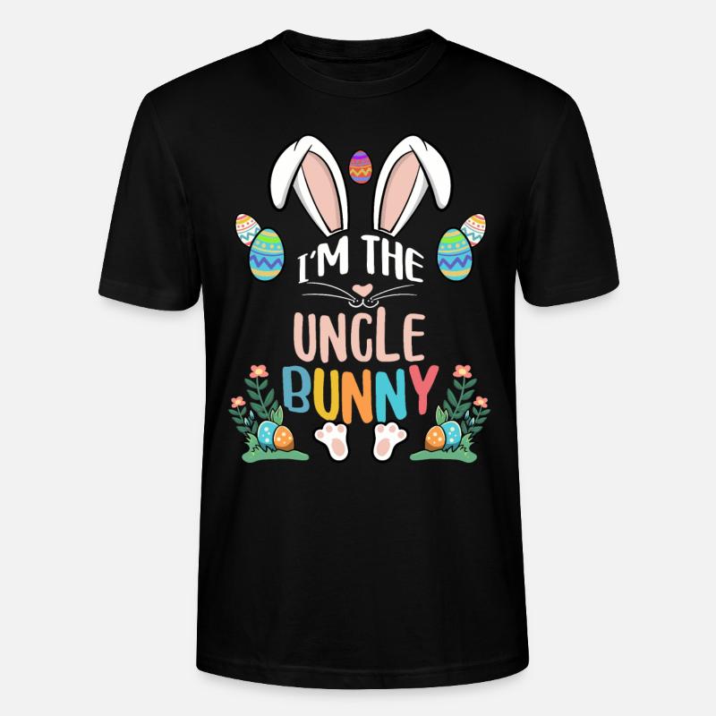 Je suis l’oncle lapin - T-shirt bio CRAFTER Stanley Stella Unisexe - noir