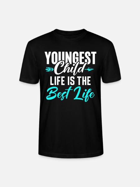 Youngest Child Gift - Stanley/Stella CRAFTER Unisex Organic T-Shirt - black