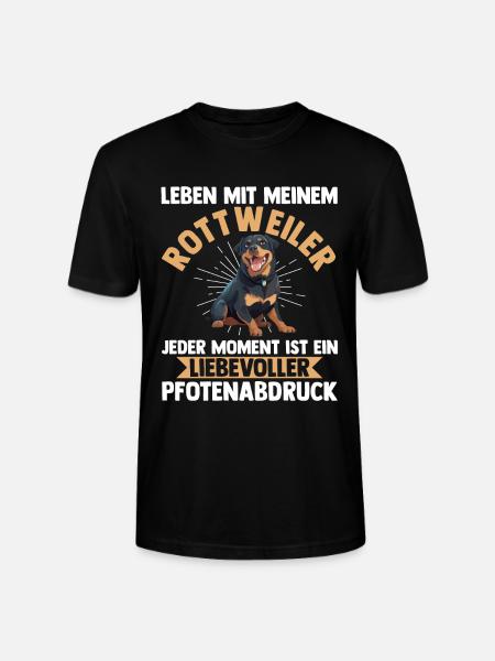 Hund Rottweiler - Stanley/Stella Unisex Bio-T-Shirt CRAFTER - Schwarz