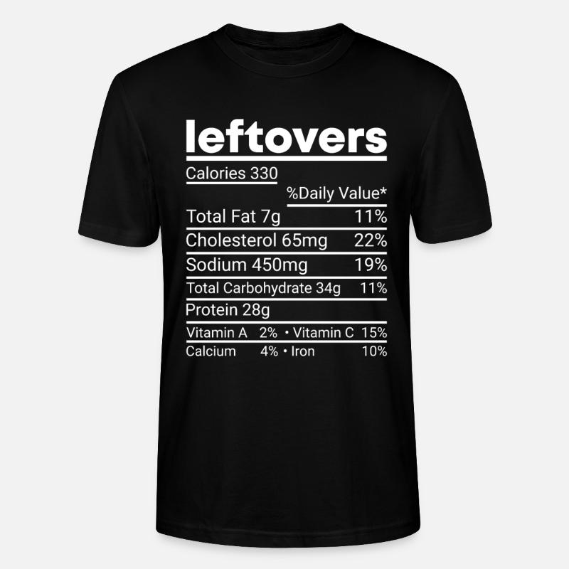 No Waste - Essensreste Nährwerte Check! - Stanley/Stella Unisex Bio-T-Shirt CRAFTER - Schwarz