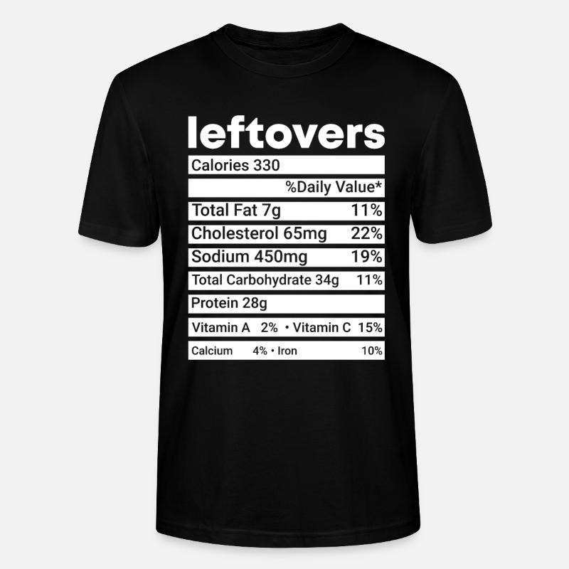 No Waste - Essensreste Nährwerte Check! - Stanley/Stella Unisex Bio-T-Shirt CRAFTER - Schwarz