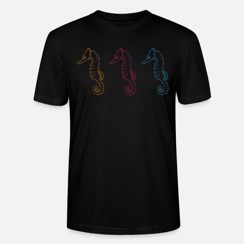 Triade Seepferdchen Meerestanz Geschenk - Stanley/Stella Unisex Bio-T-Shirt CRAFTER - Schwarz