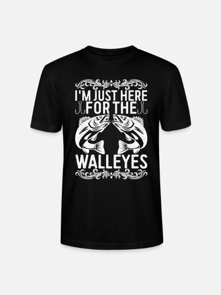 Walleye Fishing Angler - Stanley/Stella CRAFTER Unisex Organic T-Shirt - black