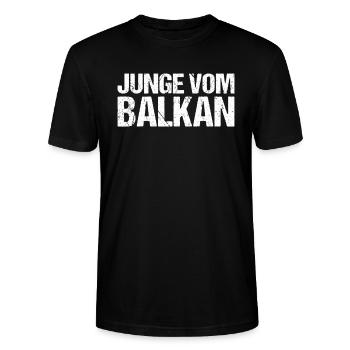 Junge vom Balkan Jugo Belgrad Srbija Serbien - Stanley/Stella Unisex Bio-T-Shirt CRAFTER - Schwarz - Vorne - Alina (178cm) & Michal (187cm)