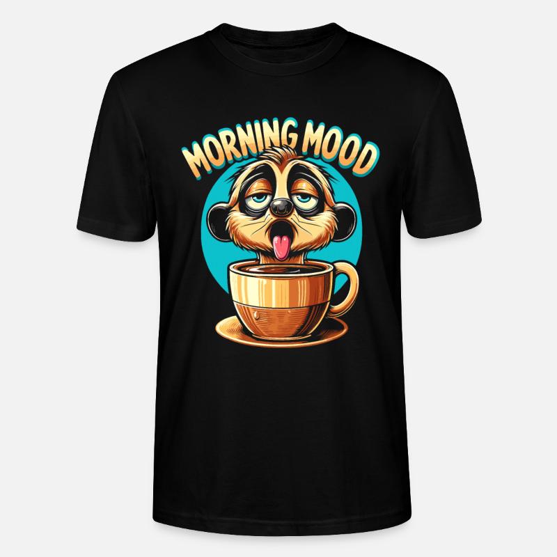 Café suricate - T-shirt bio CRAFTER Stanley Stella Unisexe - noir