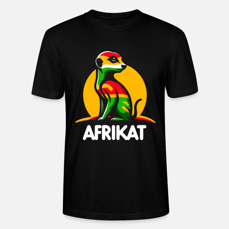 Suricate mignon Afrique Africain - T-shirt bio CRAFTER Stanley Stella Unisexe - noir