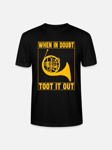 Horn Brass Instrument - Stanley/Stella CRAFTER Unisex Organic T-Shirt - black