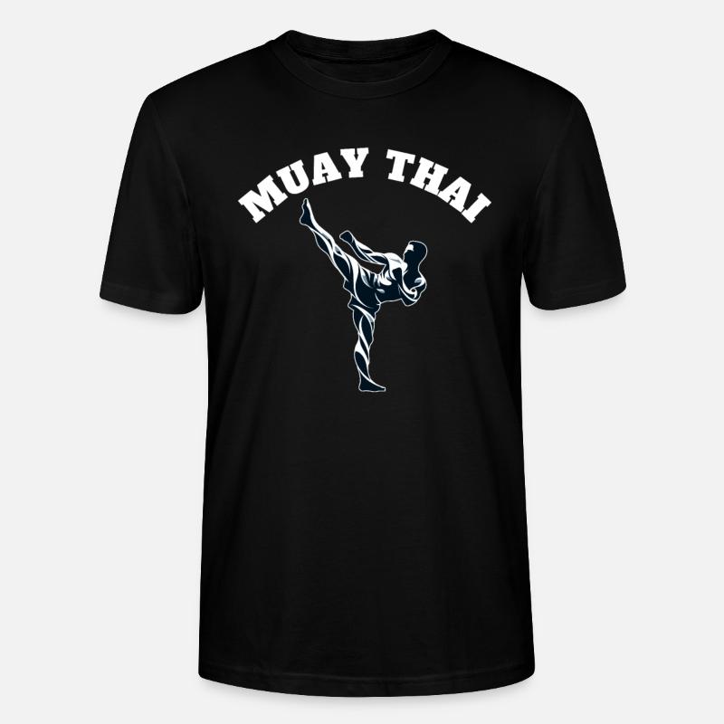 Muay Thai Kick Design - Stanley/Stella Unisex Bio-T-Shirt CRAFTER - Schwarz