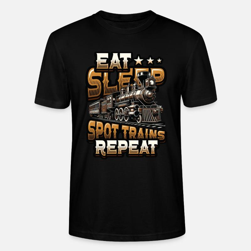Trainspotting Train Lovers Trains - T-shirt bio CRAFTER Stanley Stella Unisexe - noir