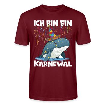 Karneval Kostüm Fasching Fastnacht - Stanley/Stella Unisex Bio-T-Shirt CRAFTER - Burgunderrot - Vorne - Alina (178cm) & Michal (187cm)