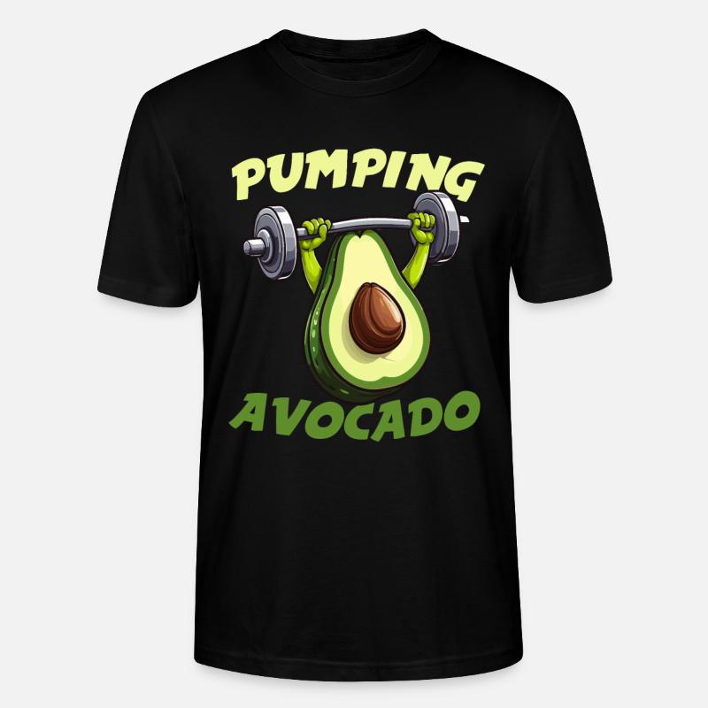 Pumping Avocado - Stanley/Stella Unisex Bio-T-Shirt CRAFTER - Schwarz