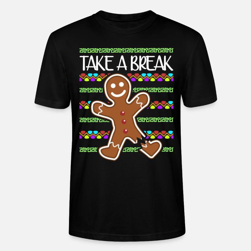 Gingerbread Man Baking - Stanley/Stella Unisex Bio-T-Shirt CRAFTER - Schwarz
