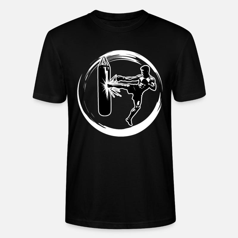 Kickboxing Coup de pied - T-shirt bio CRAFTER Stanley Stella Unisexe - noir