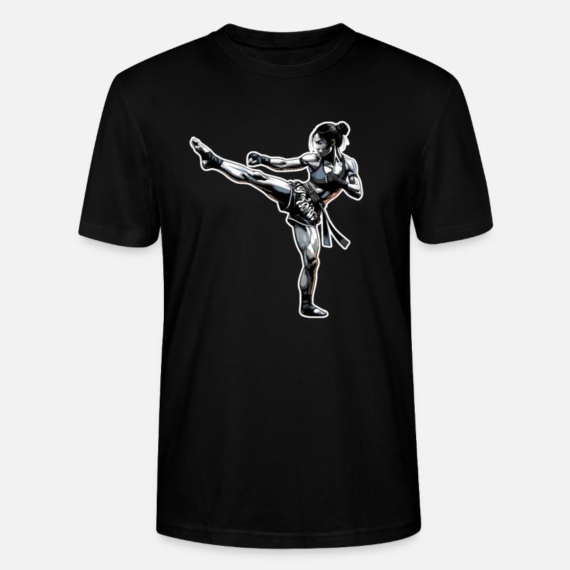 Muay Thai Mädchen - Stanley/Stella Unisex Bio-T-Shirt CRAFTER - Schwarz