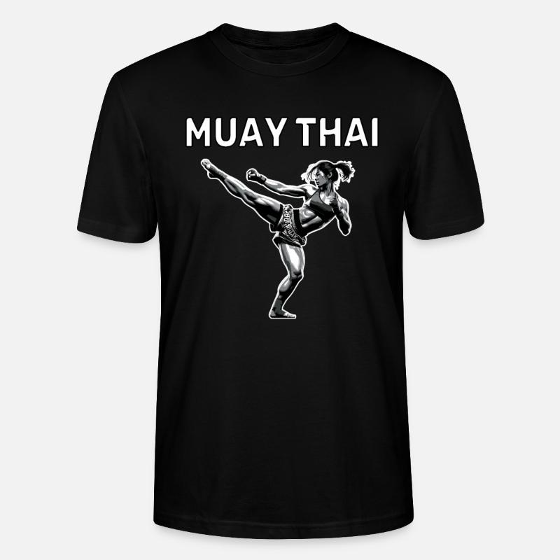 Muay Thai Mädchen - Stanley/Stella Unisex Bio-T-Shirt CRAFTER - Schwarz