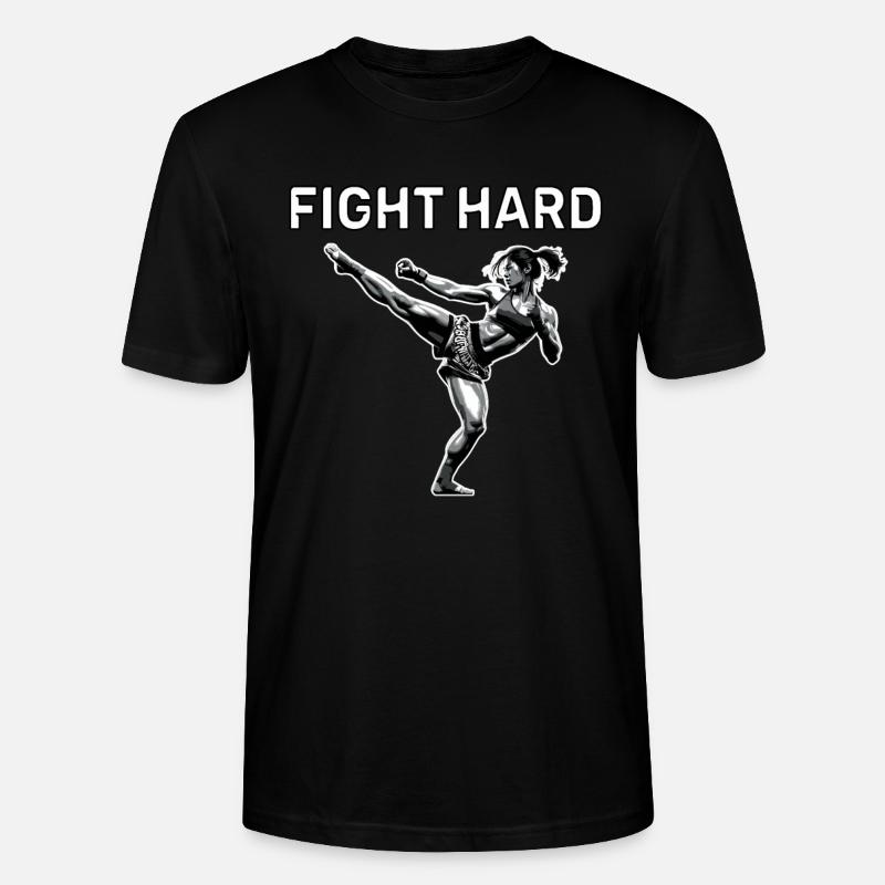 Muay Thai Mädchen - Stanley/Stella Unisex Bio-T-Shirt CRAFTER - Schwarz