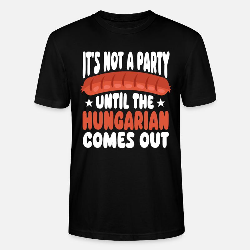 Ungarisches Wurst Party Spruch - Stanley/Stella Unisex Bio-T-Shirt CRAFTER - Schwarz