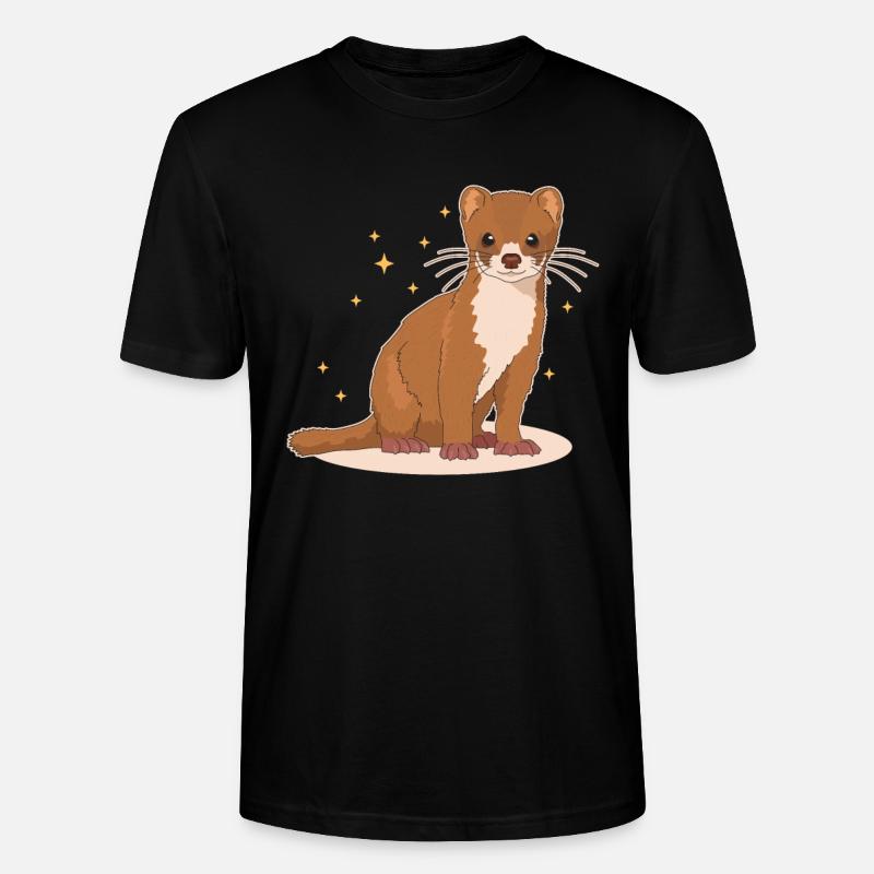 Wiesel Kleinwiesel Mauswiesel Geschenk - Stanley/Stella Unisex Bio-T-Shirt CRAFTER - Schwarz