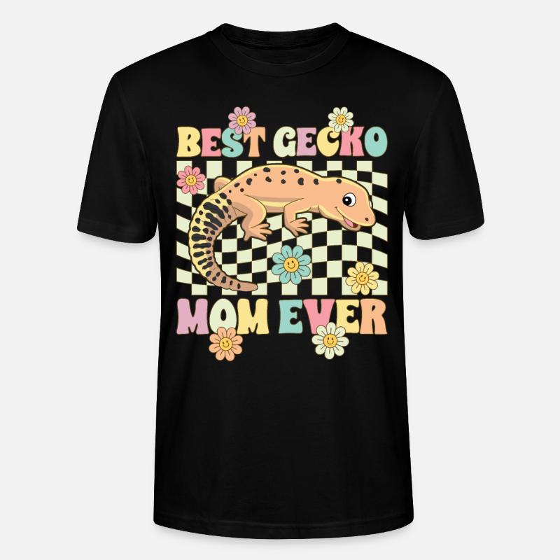 Leopard Gecko Mom Lizard Reptile - Stanley/Stella CRAFTER Unisex Organic T-Shirt - black