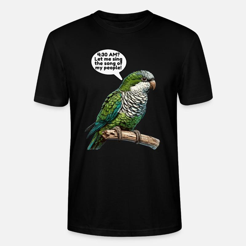 Quäker Papagei Mönch Sittich - Stanley/Stella Unisex Bio-T-Shirt CRAFTER - Schwarz