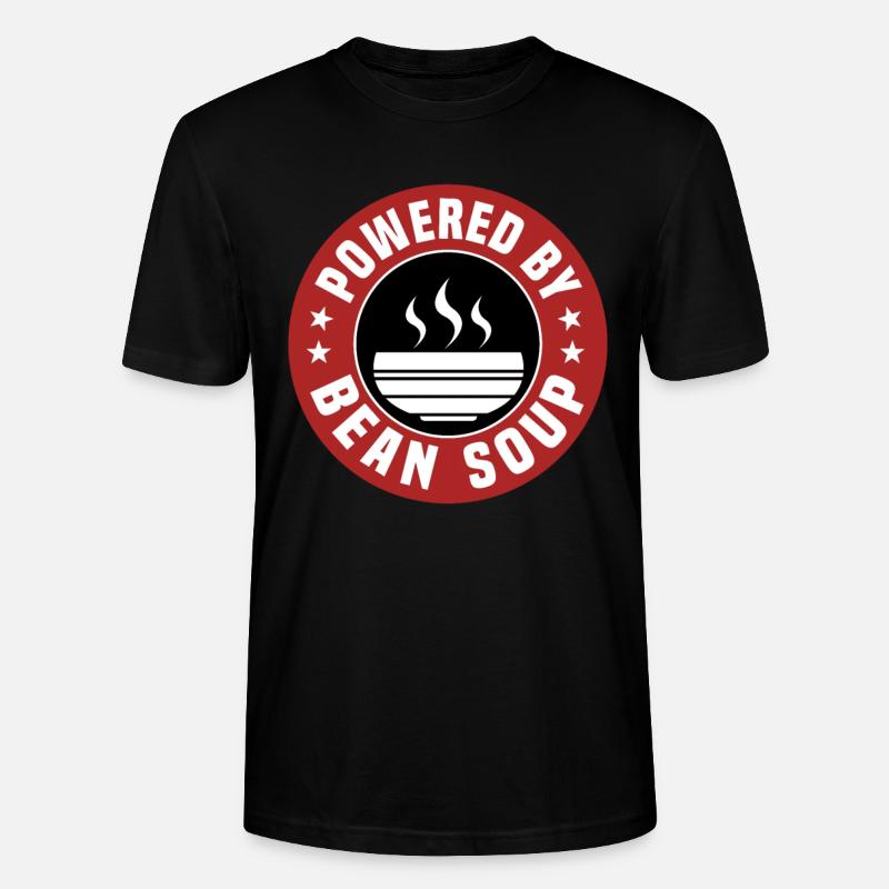 Powered By Bohnensuppe - Stanley/Stella Unisex Bio-T-Shirt CRAFTER - Schwarz