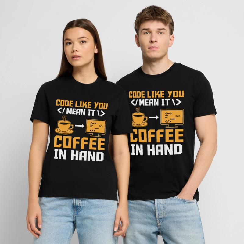 Kaffee-Codierung Programmierer Programmierer Entwickler Nerd Coff Stanley/Stella Unisex Bio-T-Shirt CRAFTER