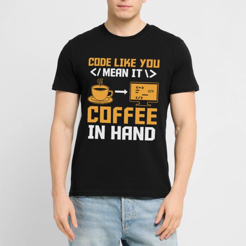 Kaffee-Codierung Programmierer Programmierer Entwickler Nerd Coff Stanley/Stella Unisex Bio-T-Shirt CRAFTER
