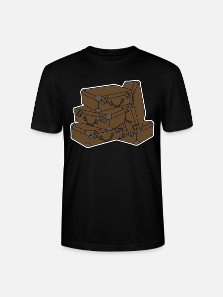 Suitcase Travel Luggage Suitcases - Stanley/Stella CRAFTER Unisex Organic T-Shirt - black