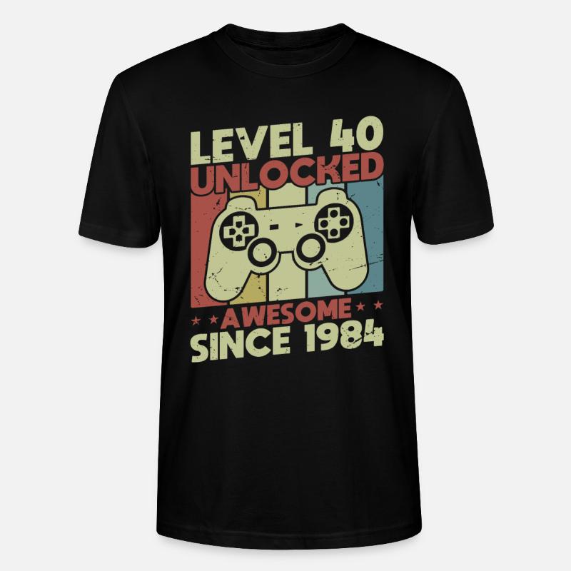 Level 40 freigeschaltet - Stanley/Stella Unisex Bio-T-Shirt CRAFTER - Schwarz