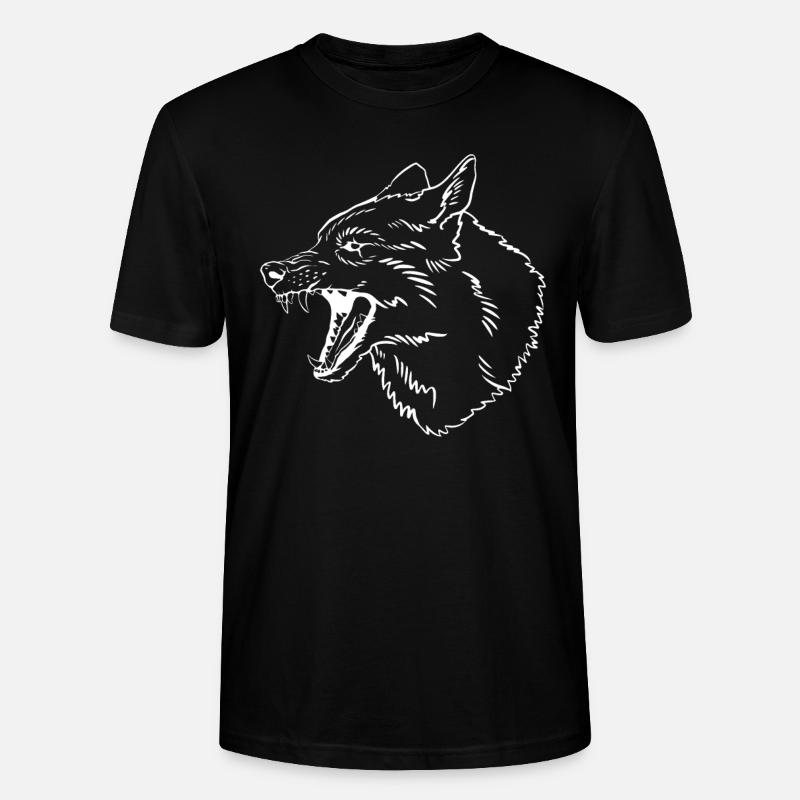 Wikinger Wolf - Kriegergeist - Stanley/Stella Unisex Bio-T-Shirt CRAFTER - Schwarz