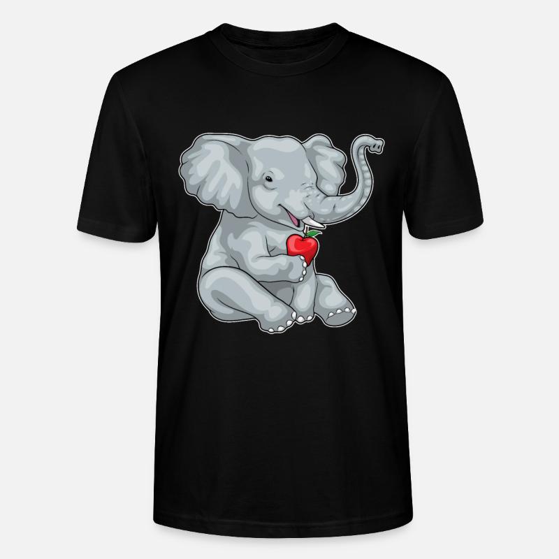 Éléphant Pomme Fruit - T-shirt bio CRAFTER Stanley Stella Unisexe - noir