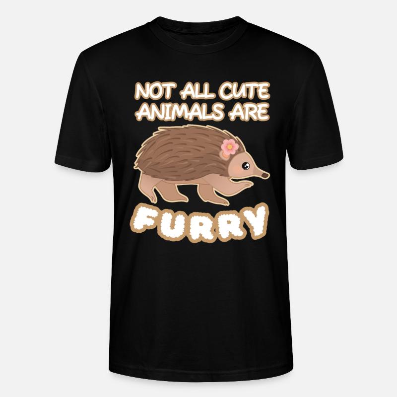 Echidna Cute Animals Furry Schnabeligel - Stanley/Stella Unisex Bio-T-Shirt CRAFTER - Schwarz