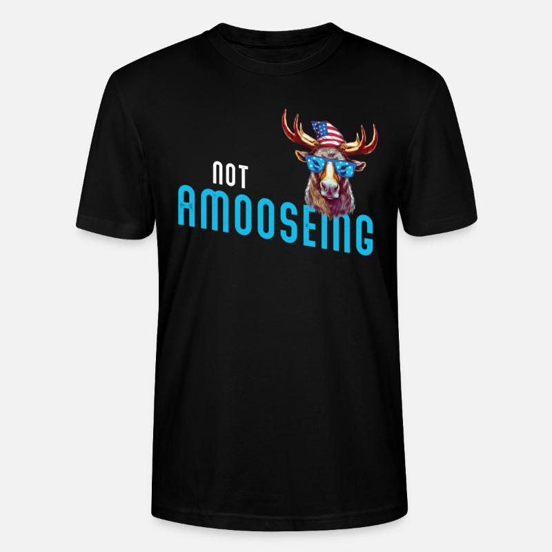 Nicht Amooseing Cooler Elch - Stanley/Stella Unisex Bio-T-Shirt CRAFTER - Schwarz