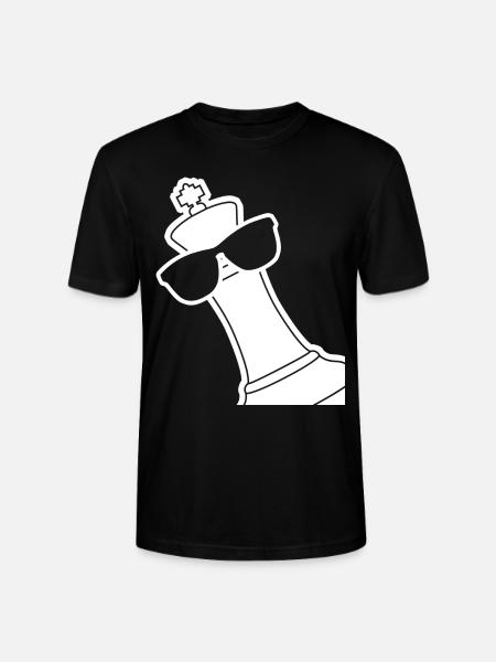 Chess pieces King with Sunglasses - Stanley/Stella CRAFTER Unisex Organic T-Shirt - black