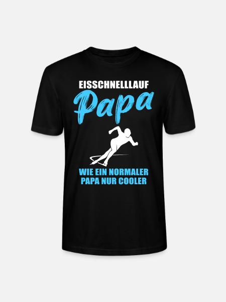 Speed Skating Dad Cool Gift - Stanley/Stella CRAFTER Unisex Organic T-Shirt - black