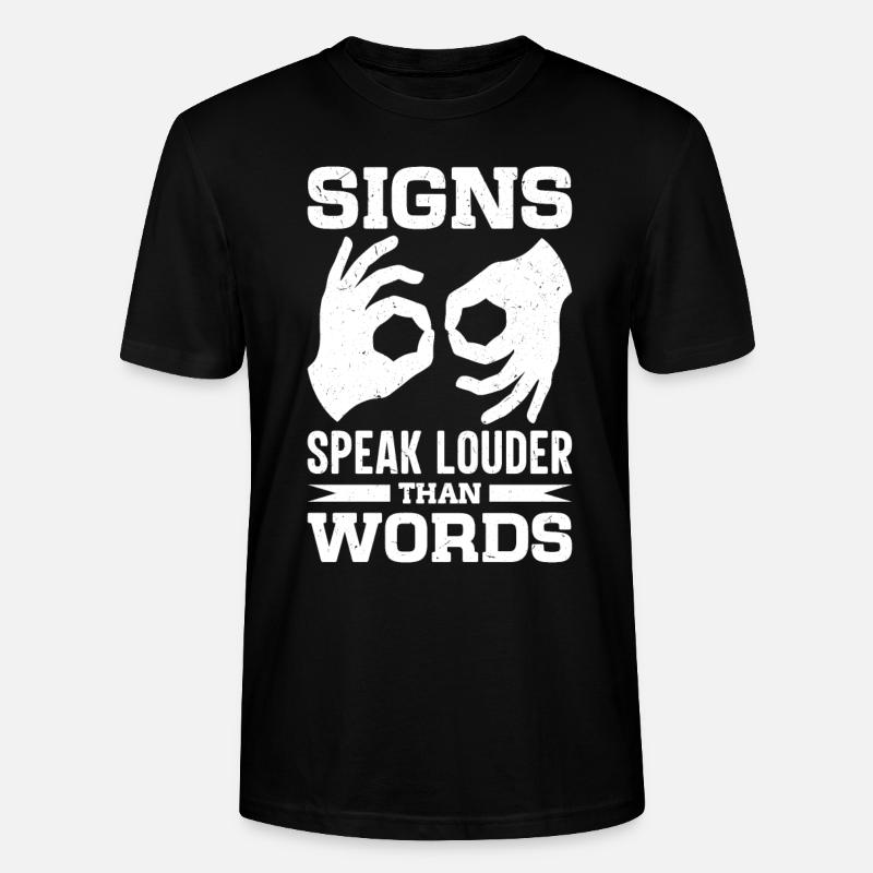 Taubstumm Gebärdensprache - Stanley/Stella Unisex Bio-T-Shirt CRAFTER - Schwarz