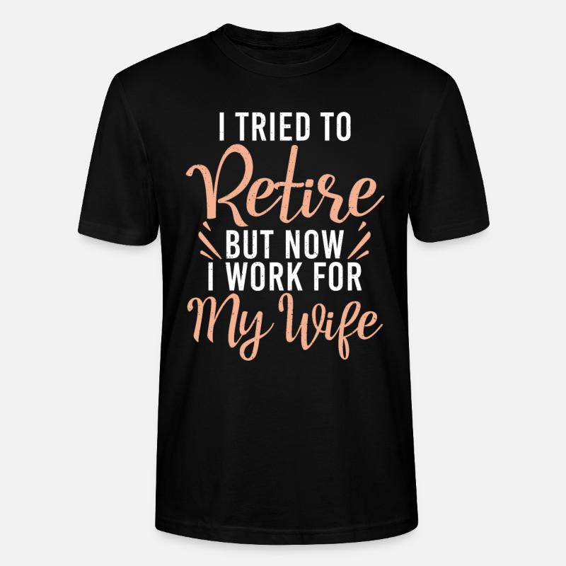 Cadeaux de retraite - T-shirt bio CRAFTER Stanley Stella Unisexe - noir