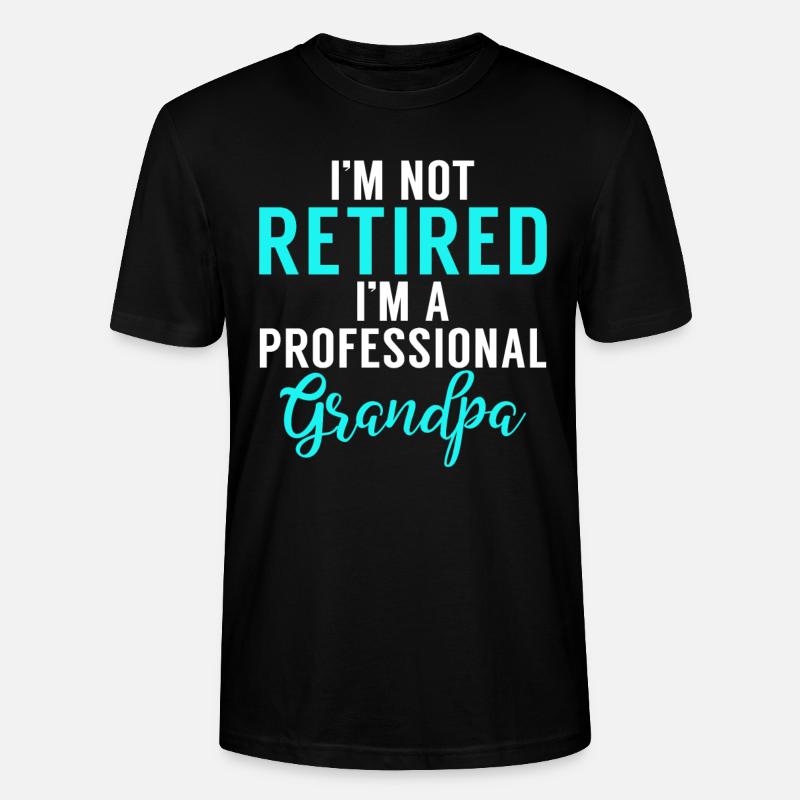 Cadeaux de retraite - T-shirt bio CRAFTER Stanley Stella Unisexe - noir