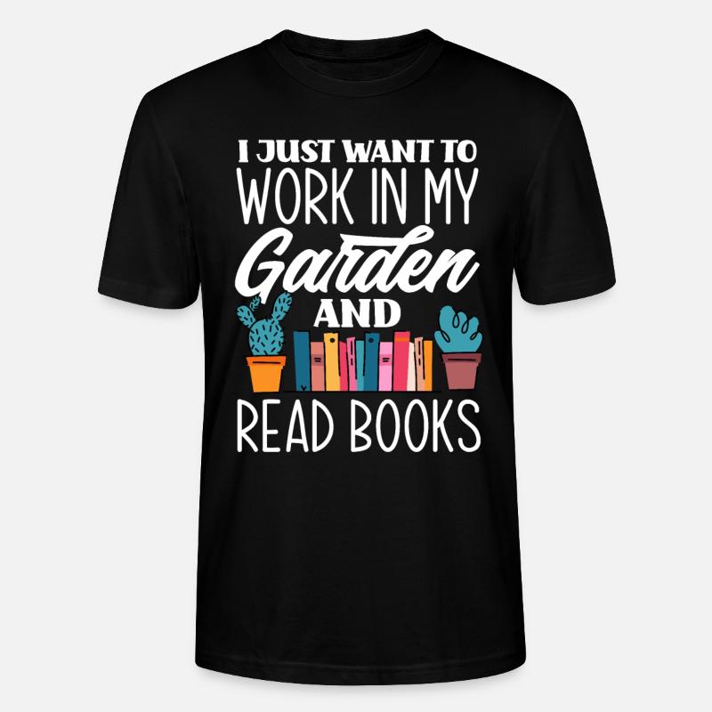 Garten Bücher - Stanley/Stella Unisex Bio-T-Shirt CRAFTER - Schwarz