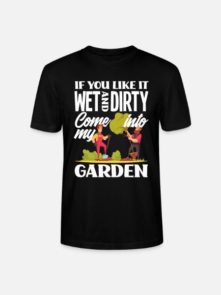 Tuinieren woordspeling - Stanley/Stella Uniseks bio-T-shirt CRAFTER - zwart
