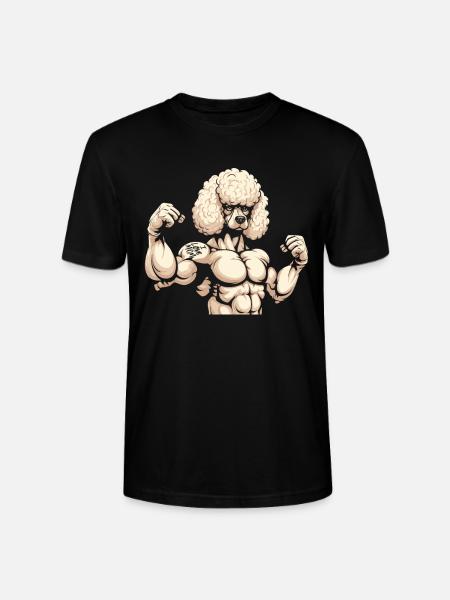 Poodle I Love Mom - Stanley/Stella CRAFTER Unisex Organic T-Shirt - black