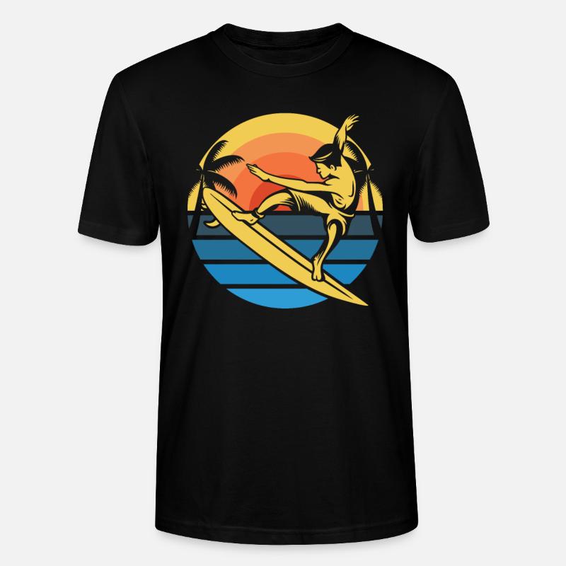 Surfer Surfen - Stanley/Stella Unisex Bio-T-Shirt CRAFTER - Schwarz