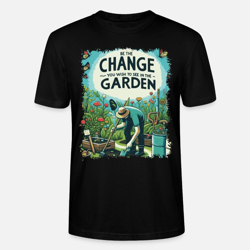 Be The Change Gartengestaltung - Stanley/Stella Unisex Bio-T-Shirt CRAFTER - Schwarz