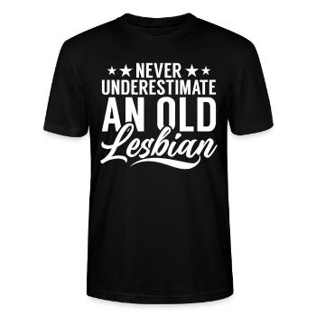 Lesbian Gifts - Stanley/Stella CRAFTER Unisex Organic T-Shirt - black - Front - Alina (178cm) & Michal (187cm)